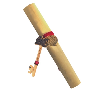 Christmas key scroll