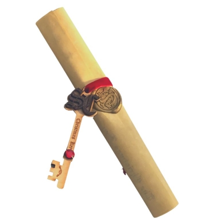 Christmas key scroll